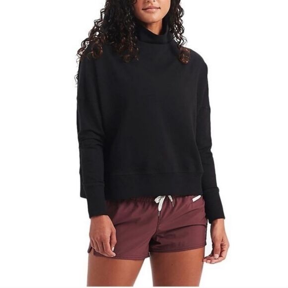 Vuori Cleo Black Mock Neck Sweater Oversized XS - Picture 1 of 8